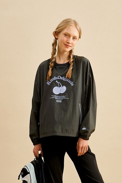 [COVERNAT]★FLEECED MULTI LOGO SWEATSHIRT Covernat Unisex Fleeced Multi Logo Sweatshirt Header Gray