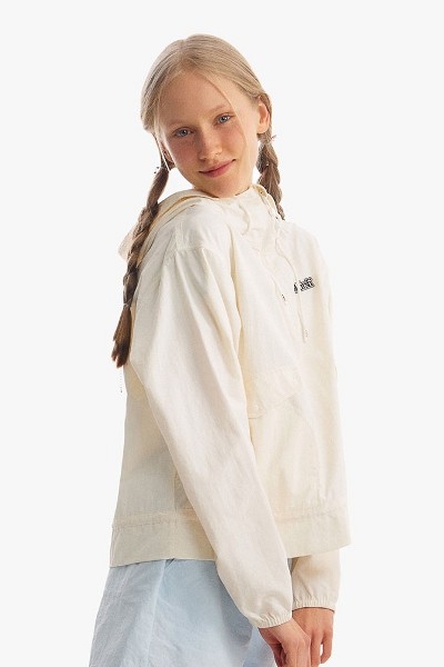 [ KIRSH ]★CHERRY HOODIE WINDBREAKER KIRSH Cherry Hoodie Woven Anorak Ivory | Hooded for Women
