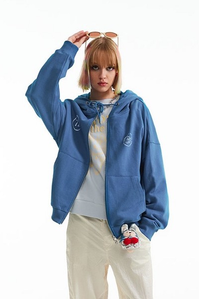 [ KIRSH ]★DOODLE CHERRY HOODIE WOVEN ANORAK KIRSH Doodle Cherry Hoodie Woven Anorak Yellow | Sweatshirts