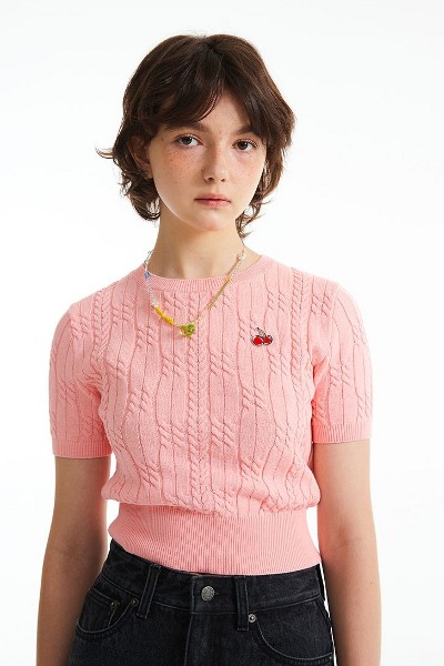 ワンピース KIRSH Small cherry cable knit dress ivory KKRMCOP512MIVA MUSINSA公式 | KIRSH Small Cherry Cable Knit Dress [Ivory]