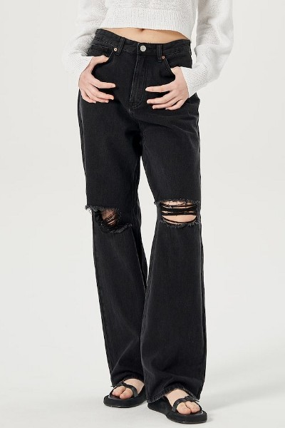 8seconds Wide Fit Denim Pants Ash | Wide for Women | KOODING