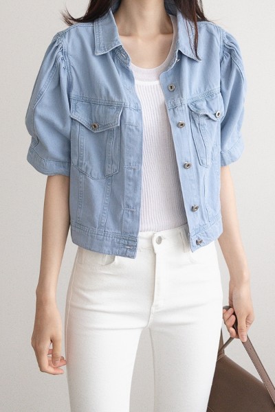 MIXXO Crop Denim Jacket | Denim for Women | KOODING