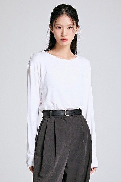 Matin Kim Matin Heritage Crop Top In White | Basic Tees for