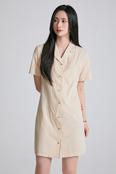 MLB korea■MONOGRAM JACQUARD SHORT-SLEEVED DENIM DRESS MLB Classic Monogram Stripes Short Sleeve Denim Dress NY