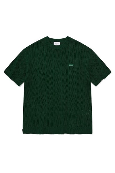 Unisex Cable Round Half Knit Green