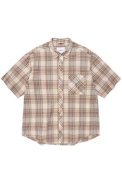 Covernat Unisex C Logo Oxford Half Shirt White | Collared