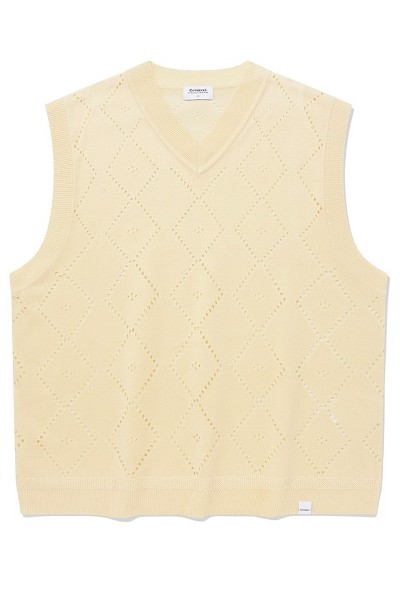 Matin Kim Hoody Point Logo Knit Vest For Men In Black | Vests for