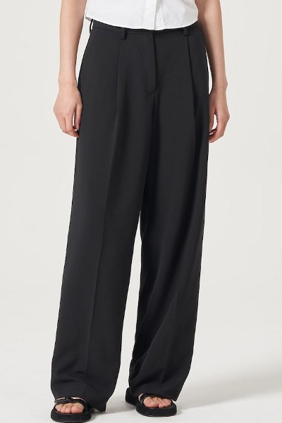 8seconds One Tuck Wide Pants Black | Wide for Women | KOODING