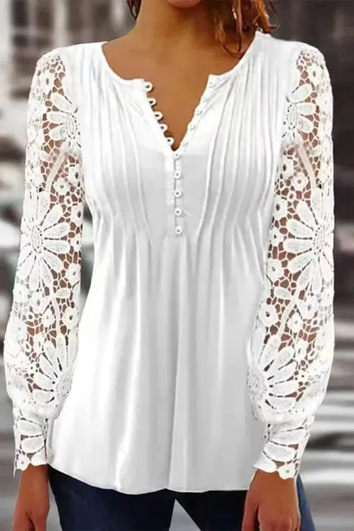 JUSTONE Claire Punch Balloon Blouse | KOODING