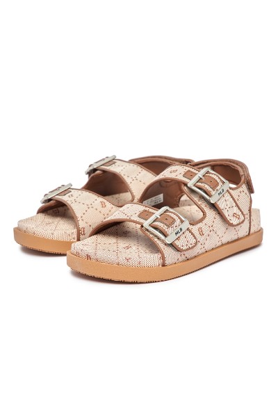 MLB Unisex Liner Sandal Denim Monogram NY Yankees Gray