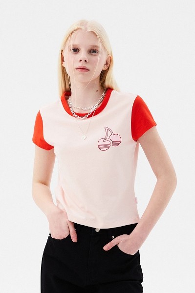Matin Kim Matin Shade Logo Crop Top In Light Green | Basic