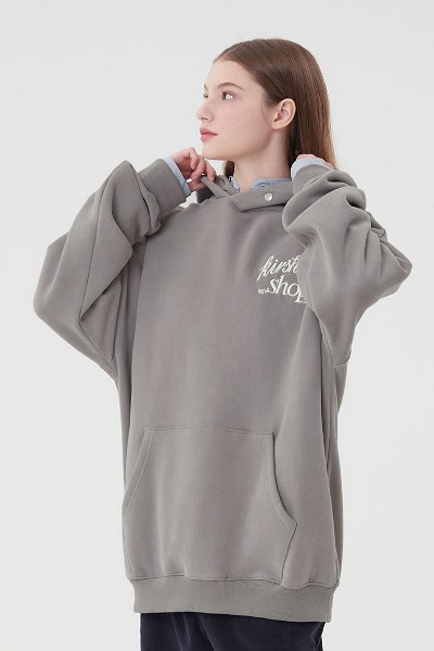 ★MATIN KIM ★APPLIQUE LOGO NYLON MIXED HOODY ☆MATIN KIM ☆APPLIQUE LOGO NYLON MIXED HOODY FOR WOMEN