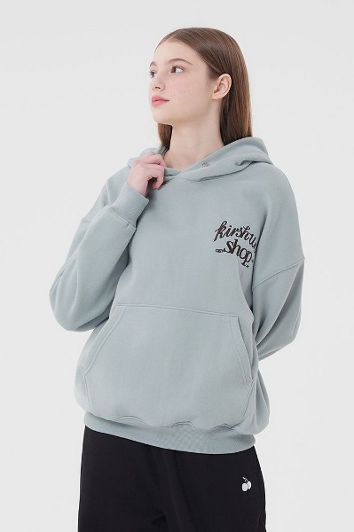 Matin Kim Damage Logo Knit Hoodie In Black | Sweatshirts