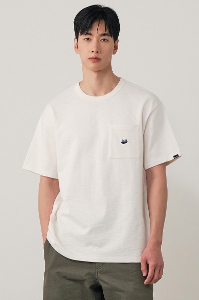 Covernat Unisex Snow Flow Logo Tee Shirt Navy | Graphic Tees