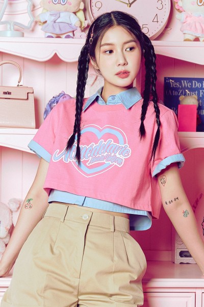 ☆【acme'de la vie】☆GREENERY ARTWORK CROP TOP T-SHIR.T☆ acmé de la vie GREENERY ARTWORK CROP TOP SHORT SLEEVE T