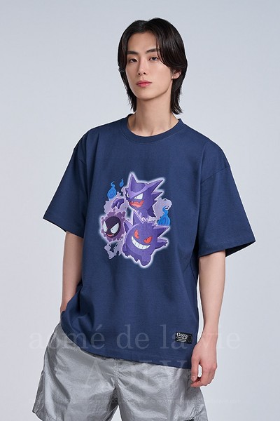 Tシャツ・カットソー COVERNAT Snowy Flow Logo T-Shirt Navy Covernat Unisex Snow Flow Logo Tee Shirt Navy | Graphic Tees