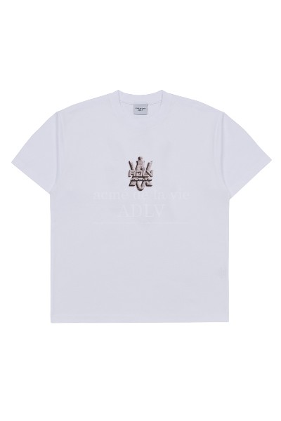 KIRSH Collection Rework Graphic Tee Shirt Melange Gray