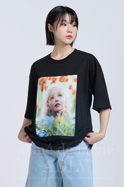 【acme'delavie】★BABY FACE T-SHIR.T★WHITE GREEN KNIT GIRL df892fc6b7ace43a82cd0c3efd9ff9