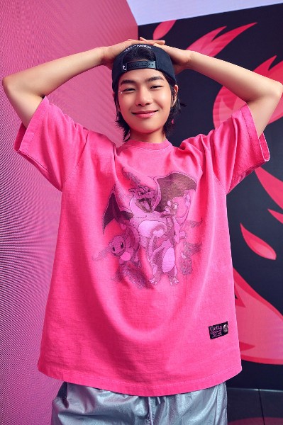 KIRSH Doodle Cherry Sports Jersey Long Sleeve Tee Shirt Pink