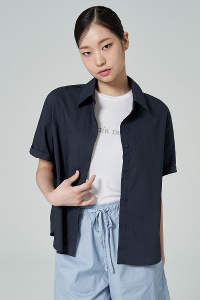 [SIGNATURE] Crop Check Half Shirt /追跡付 Luanna Semi-Cropped Shirt - NONCODE | 60% - Asian Fashion