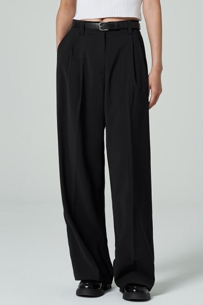 【COLOR iN ID】unbal pintuck slacks TWEE Clear Pintuck Tab Wide Slacks | Wide for Women | KOODING
