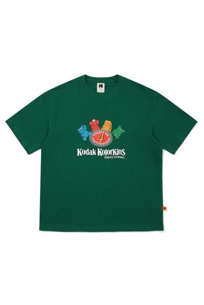 ★KODAK★ Graphic Askin Short Sleeve T-shirt GREEN Kodak Apparel Unisex Colorkins Heavy Cotton Short Sleeve Tee