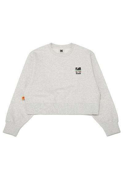 Covernat Unisex Fleeced Multi Logo Sweatshirt Header Gray