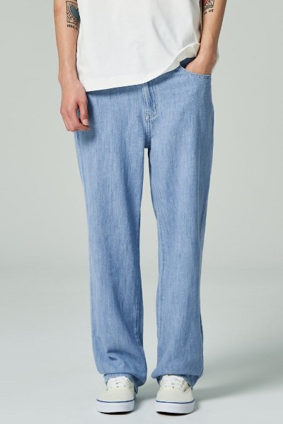 8seconds Semi Flared Fit Denim Pants Black | Relaxed for Men