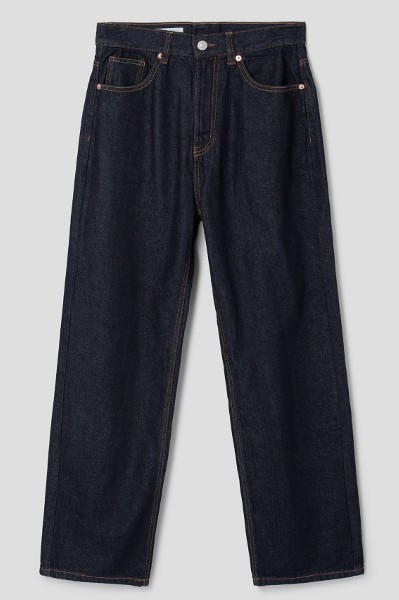 【MODERNIF】Half-bending semi-wide denim pants MODERNIF】Half-bending semi-wide denim pants
