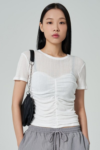 Matin Kim Logo Crop Top In Black | Basic Tees for Women