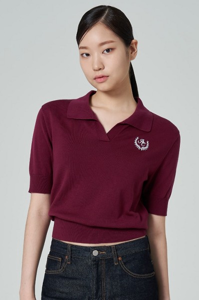 acme de la vie Adlv Circle Wappen Crop Short Sleeve Tee