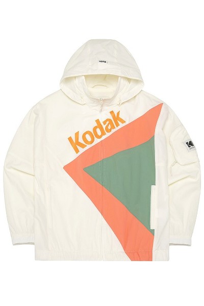 Kodak Apparel Unisex K Stand Neck Jacket Ivory | Hooded for Women