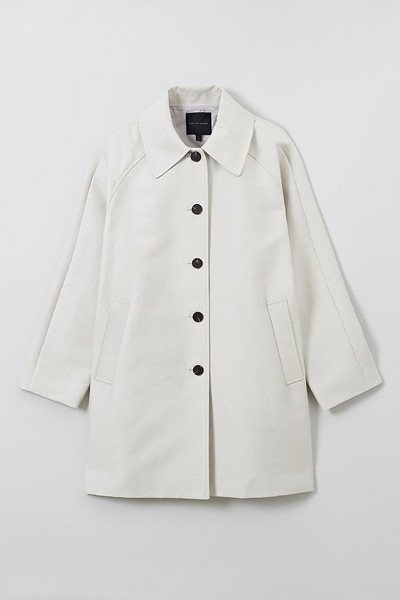 JUSTONE Moreum Back Button Half Trench Coat | KOODING