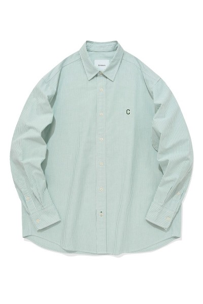 Covernat Unisex Whale Logo Stripes Shirt Navy | Striped for