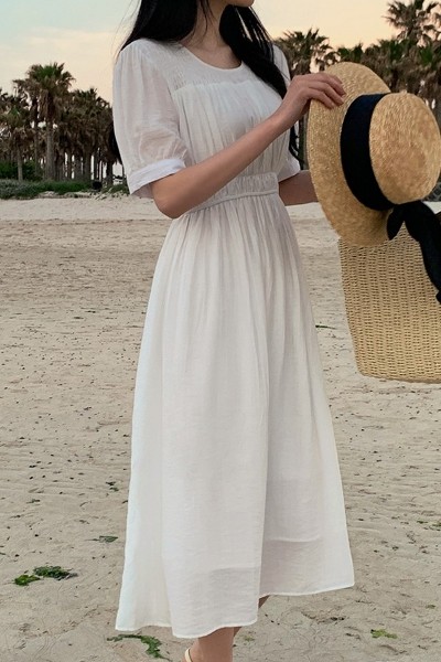 【定価4.2万】kashuka sailor collar dress Linen sailor collar dress/black (2サイズ) - kashuka
