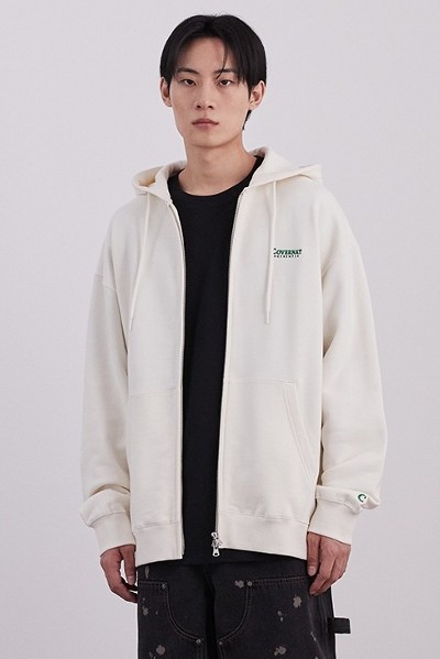 パーカー・フーディ COVERNAT Arch Logo Hoodie Oatmeal COVERNAT】VELVET ARCH LOGO OVERFIT HOODIE / カバーナット