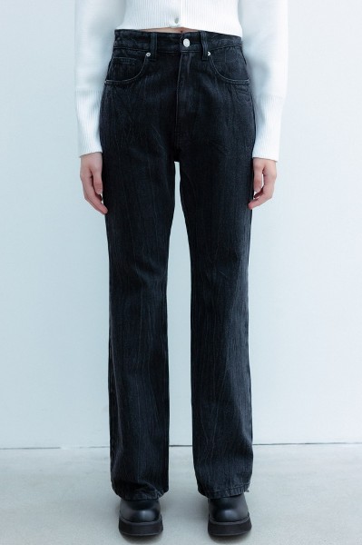 【BAON】Cocoi hidden banding wide denim pants JUSTONE Cool Hidden Banding Stretch Wide Jeans | KOODING