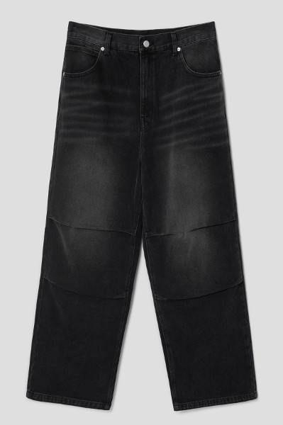 8seconds Essential Wide Fit Denim Pants Black | Relaxed for