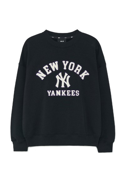 MLB Korea Varsity Crop Half Zipup Sweater NY Yankees Black