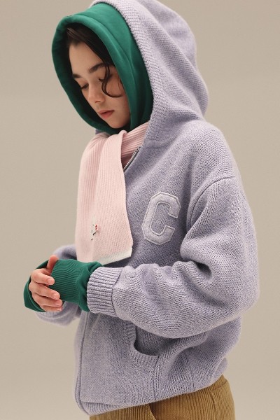 パーカー・フーディ COVERNAT C Logo Lambswool Hoodie Knit Ivory Covernat Unisex C Logo Lambs Wool Hoodie Knit Ivory