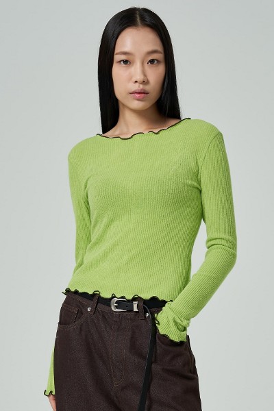 Matin Kim Matin Shade Logo Crop Top In Light Green | Basic