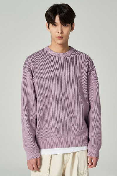 ●SPAO● Woody Cable Half-open Short-sleeved Knit SPKWF24G51 SPAO Cable Sweater Pullover | Crewneck for Men | KOODING