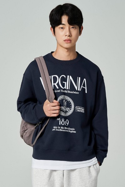 Covernat Unisex Small Authentic Logo Sweatshirt Blue