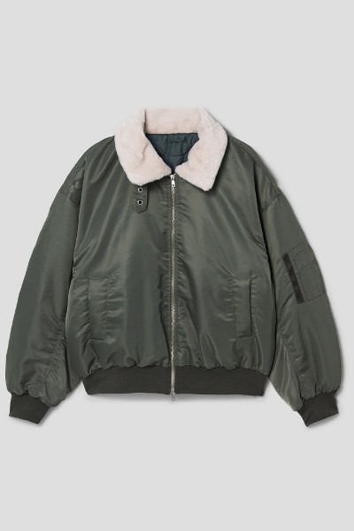8seconds Padding Bomber Jumper Gray | Bomber Jackets for Men