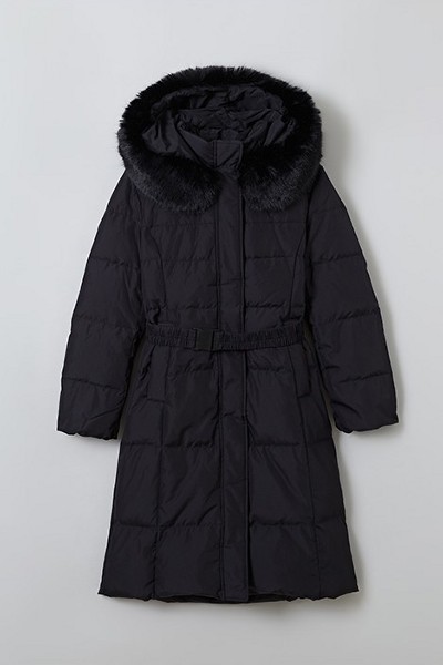 SPAO Fur Hoodie Long Padding | Puffer for Women | KOODING
