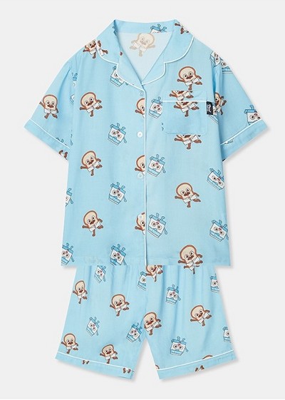 ★SPAO★ GANADI HALF SLEEVE PAJAMA LIGHT BLUE SPPPF38U02 08b20cd3d848a3408a74adaa2153fe