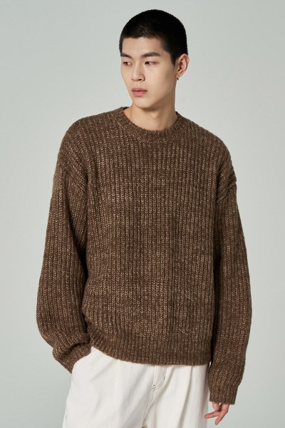 [COVERNAT]★LAMBSWOOL C LOGO CREWNECK KNIT MUSINSA | COVERNAT Lambswool C logo crew neck knit navy