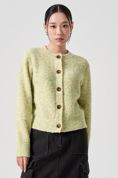 トップス Matin Kim COZYGRADATION CARDIGAN INBROWN Matin Kim Cut Out Detailed Knit Cardigan In Brown