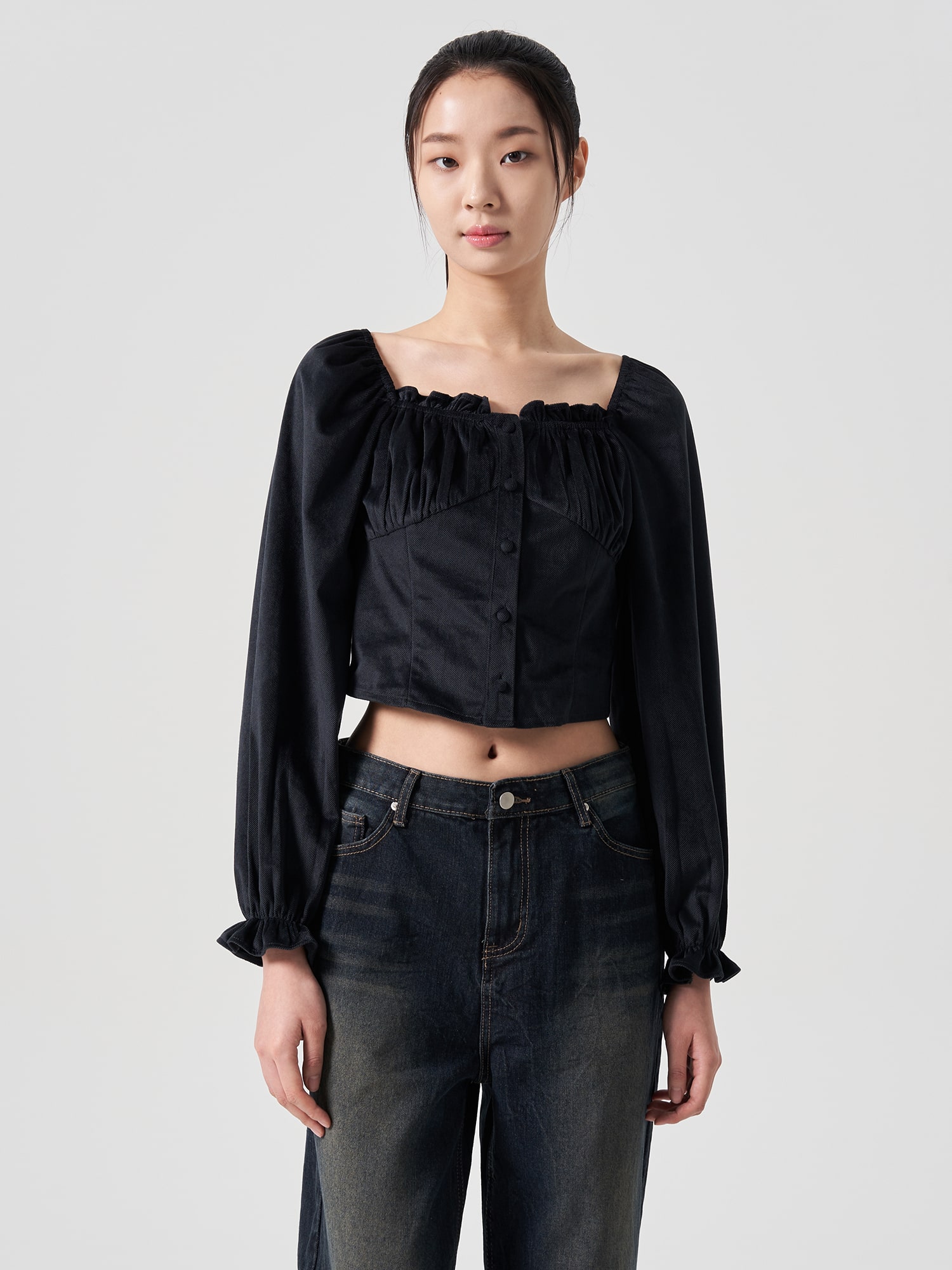 8seconds Sailor Collar Blouse White | Bell Sleeve for Women