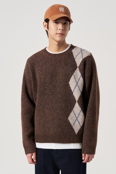 Covernat Unisex Middle C Logo Crew Neck Knit Black